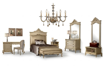 Bedroom set bed nightstand wood dresser luxury modern 7-piece new