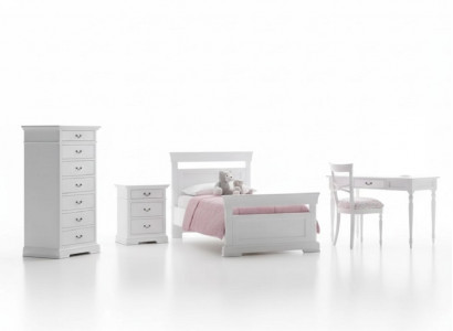 Set bed wardrobe desk 4-piece complete youth room new