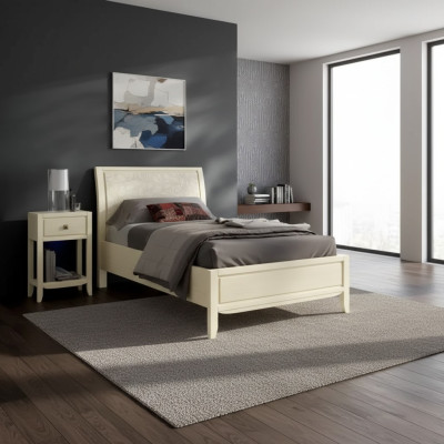 Luxury bedroom set bedside table bed 2-piece complete set design furnishing new