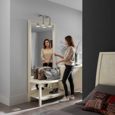 Floor mirror design mirror Italian bedroom wood standing wall