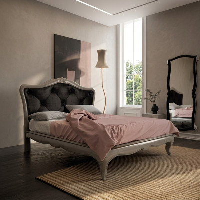 Bed Grey Luxury Wooden Bed Bedroom Design Italian Art Deco New
