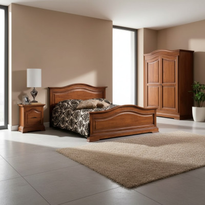 Double bed Italian furniture luxury bed frame wood bedroom new