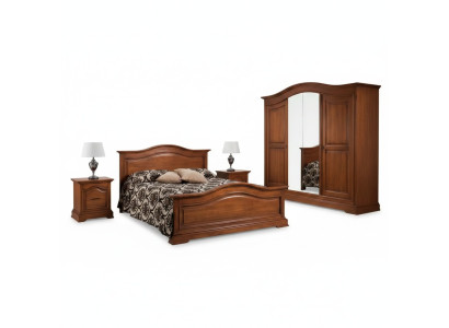 Double bed Italian furniture luxury bed frame wood bedroom new