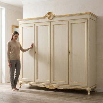 Classic furniture shelf cabinet bedroom Italian design wood new