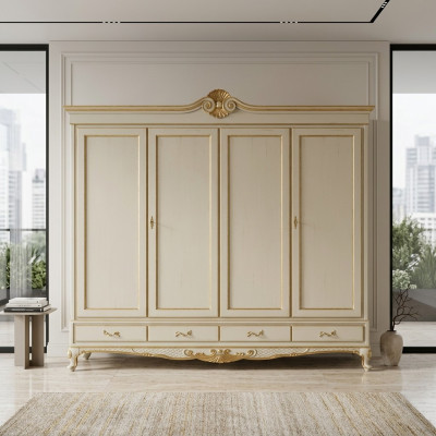 Wardrobe Closet Luxury Bedroom Wood Italian Furniture New