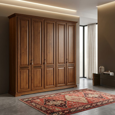 Classic wardrobe furniture cabinets bedroom design brown new