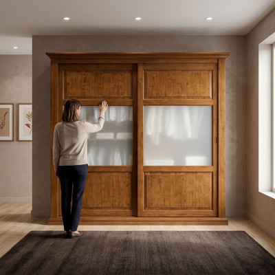 Bedroom furniture Italy wooden cabinet wardrobe solid wood wardrobe