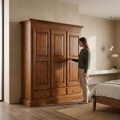 Luxury Wardrobe Designer Wardrobes Furniture Wood Brown New