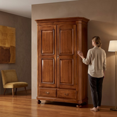 Wardrobe bedroom furniture wood classic decor closet