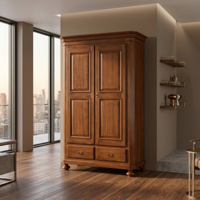 Wardrobe bedroom furniture wood classic decor closet