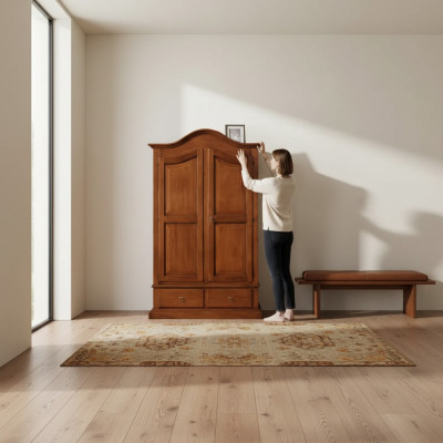 Bedroom wardrobe luxury modern Italian furniture design brown new