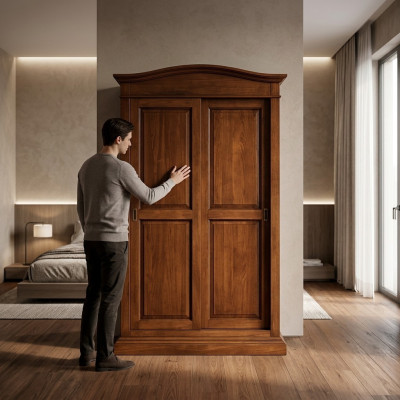 Classic wardrobe wooden cabinet bedroom cabinets wood furniture