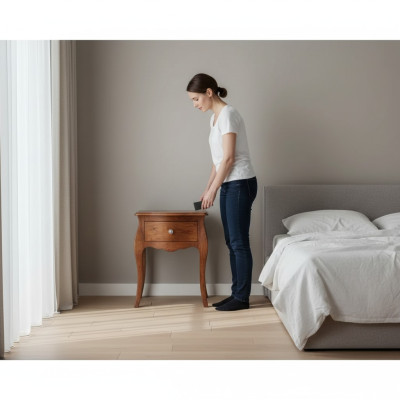 Nightstand Design Furniture Nightstands Wood Bedroom Side Table New