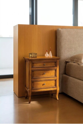 Classic nightstand with 3 drawers console design bedroom