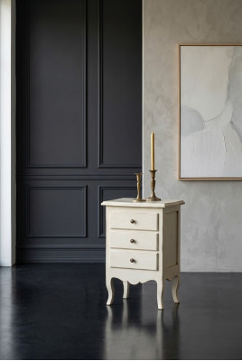 Luxury nightstand console side table wood furniture bedroom white new