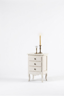Luxury nightstand console side table wood furniture bedroom white new