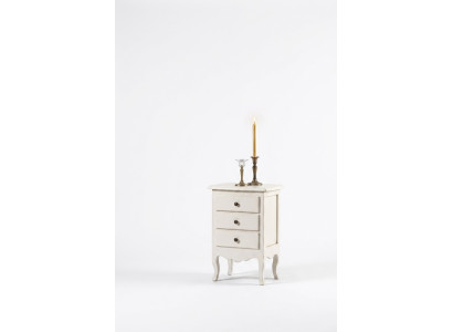 Luxury nightstand console side table wood furniture bedroom white new