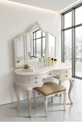 Dressing table with mirror complete set bedroom new 2-piece console