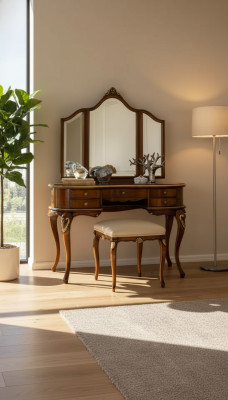 Makeup table mirror luxury console dresser bedroom wood design new