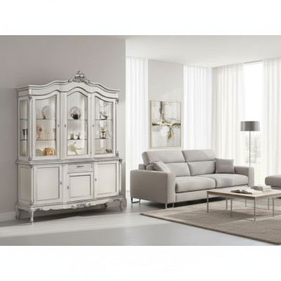 Display cabinet glass cabinet solid wood display sideboard Italian living room furniture new