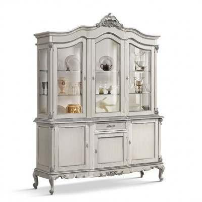 Display cabinet glass cabinet solid wood display sideboard Italian living room furniture new