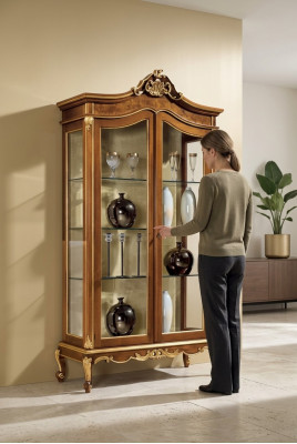 Glass cabinet display furniture wooden cabinet luxury display case wood new
