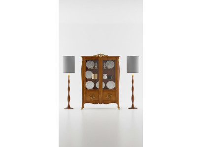 Luxury wooden display cabinet sideboard design brown Italian furniture cabinet new