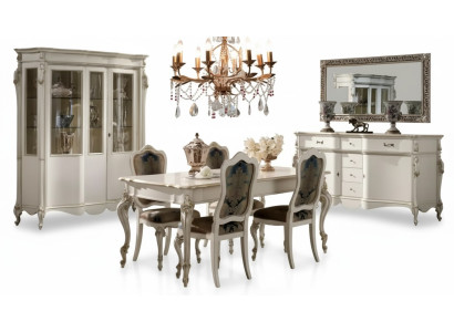 Classic dining table set with 4 chairs, dining room group, table seating group, 8-piece set.