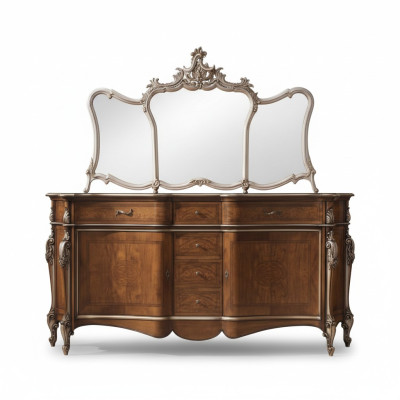 Sideboard with mirror living room sideboard furniture design cabinet brown new