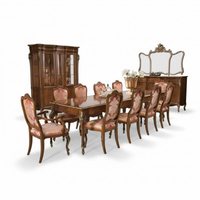 Dining table with 10 chairs, dining room, living room set, 11-piece furniture set