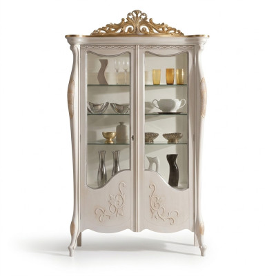 Display glass cabinet living room wood sideboard Italian furniture
