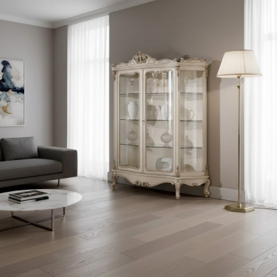 Display cabinet glass cupboard display case living room wood sideboard luxury furniture new