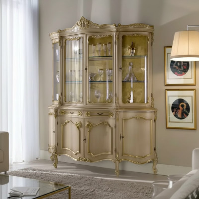 Living room display cabinet glass cupboard cabinets display cases wood Italian furniture