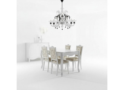 Complete Set Dining Table 4x Chairs Dining Room Set Dining Group Wooden Table 5 pieces New