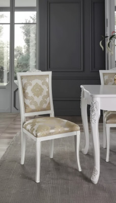 Luxury Design Upholstered Chair Chairs Seat Dining Room Solid Wood Design New