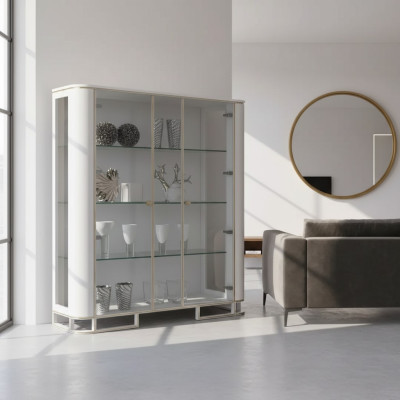 Showcase Wood Luxury Classic Sideboard Design Furniture Italian White