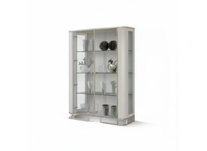 Designer display cabinet furniture wood white luxury vitrine cabinet design Italian furniture