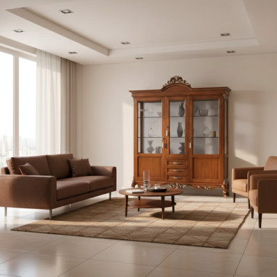 Display cabinet wood classic display cabinets wood design living room glass