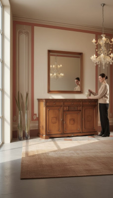 Classic wardrobe solid wood furniture sideboard Italian furnishings