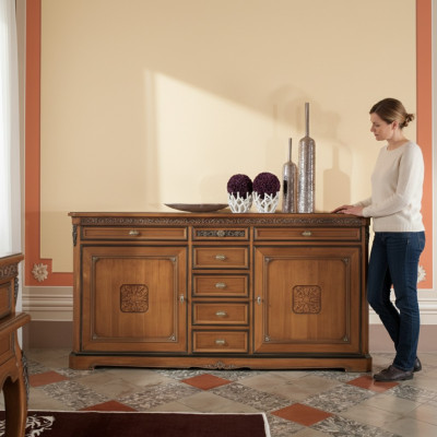 Sideboard furniture design classic wooden dressers brown luxury wooden cabinet