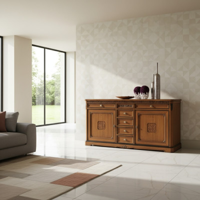 Sideboard furniture design classic wooden dressers brown luxury wooden cabinet