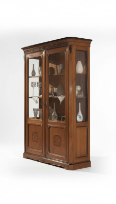 Italian furniture design wood classic style display cabinet shelf