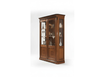 Italian furniture design wood classic style display cabinet shelf