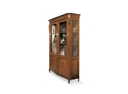 Luxury Cabinet Wood Furniture Display Shelf Design Classic Glass Cabinet