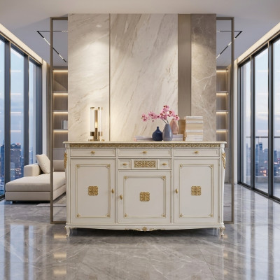 Luxury living room wooden chest of drawers sideboard cabinet side cabinet wood