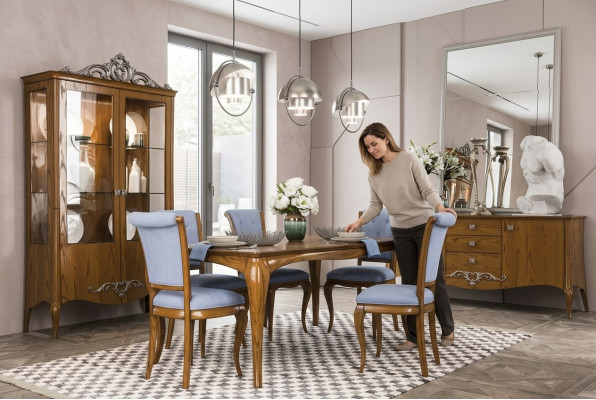 Dining room set ensemble table 6x chairs design sideboard furniture luxury new