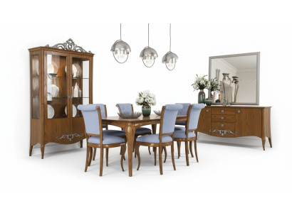 Dining room set ensemble table 6x chairs design sideboard furniture luxury new