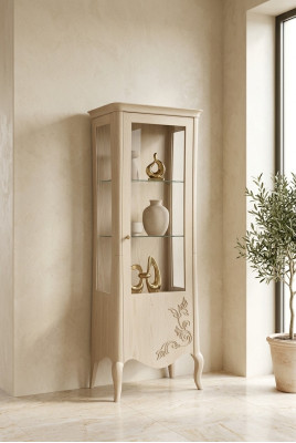 Italian luxury furniture display cabinet living room glass designer cabinet new