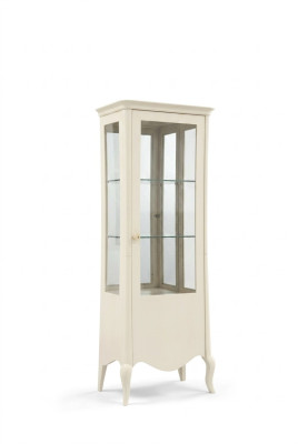 Showcase Sideboard Luxury Glass Cabinet Cupboards White Wood Design Furniture New