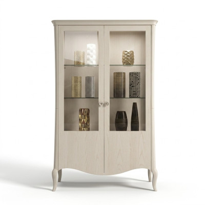 Showcase luxury cabinet white wood cabinets living room glass cabinet new